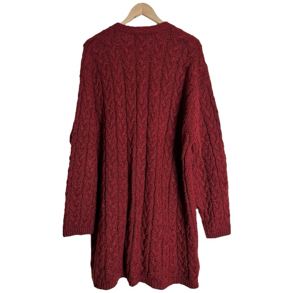 Vintage Jones New York Hand Knit Oversized Long Line Cardigan Sweater Size 3X - Picture 3 of 11